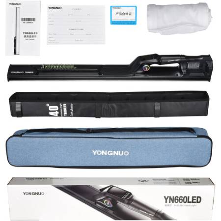 Yongnuo YN660LED - miecz świetlny, zawartość zestawu